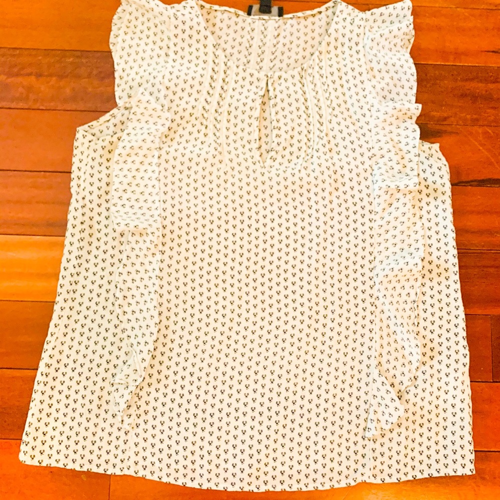 J. Crew Sleeveless Cascade Blouse